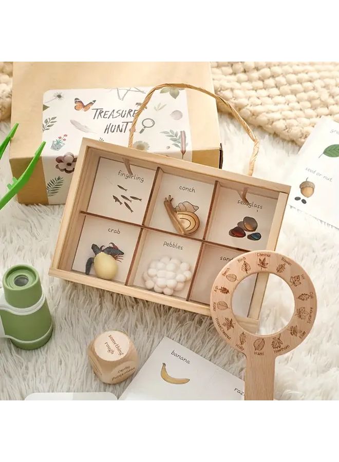 مجموعة المغامرات الخشبية للأطفال: لعبة استكشاف البحث عن الكنز في الهواء الطلق - Image 4